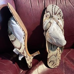 Reptile print kitten heel